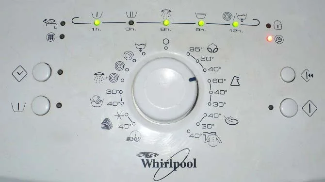 КОДЫ ОШИБОК СТИРАЛЬНЫХ МАШИН WHIRLPOOL БЕЗ ДИСПЛЕЯ